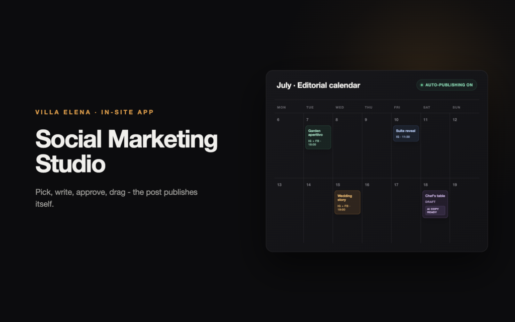 Editorial calendar of the Social Marketing Studio
